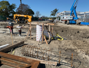 Site Light Pole Bases Being Installed Carvana